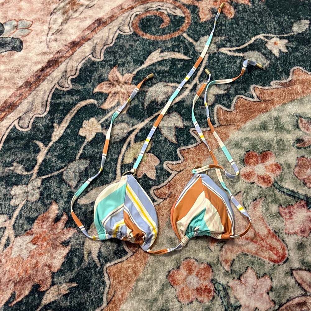 Striped Multicolor Bikini Top